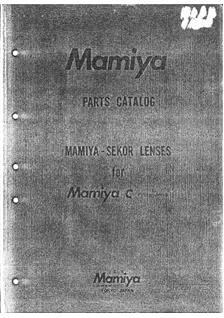 Mamiya C-Models TLR manual. Camera Instructions.